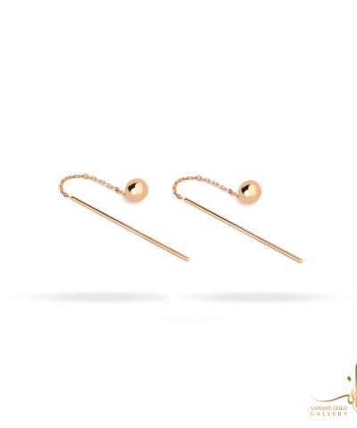 گوشواره طلا بخیه‌ای گوی