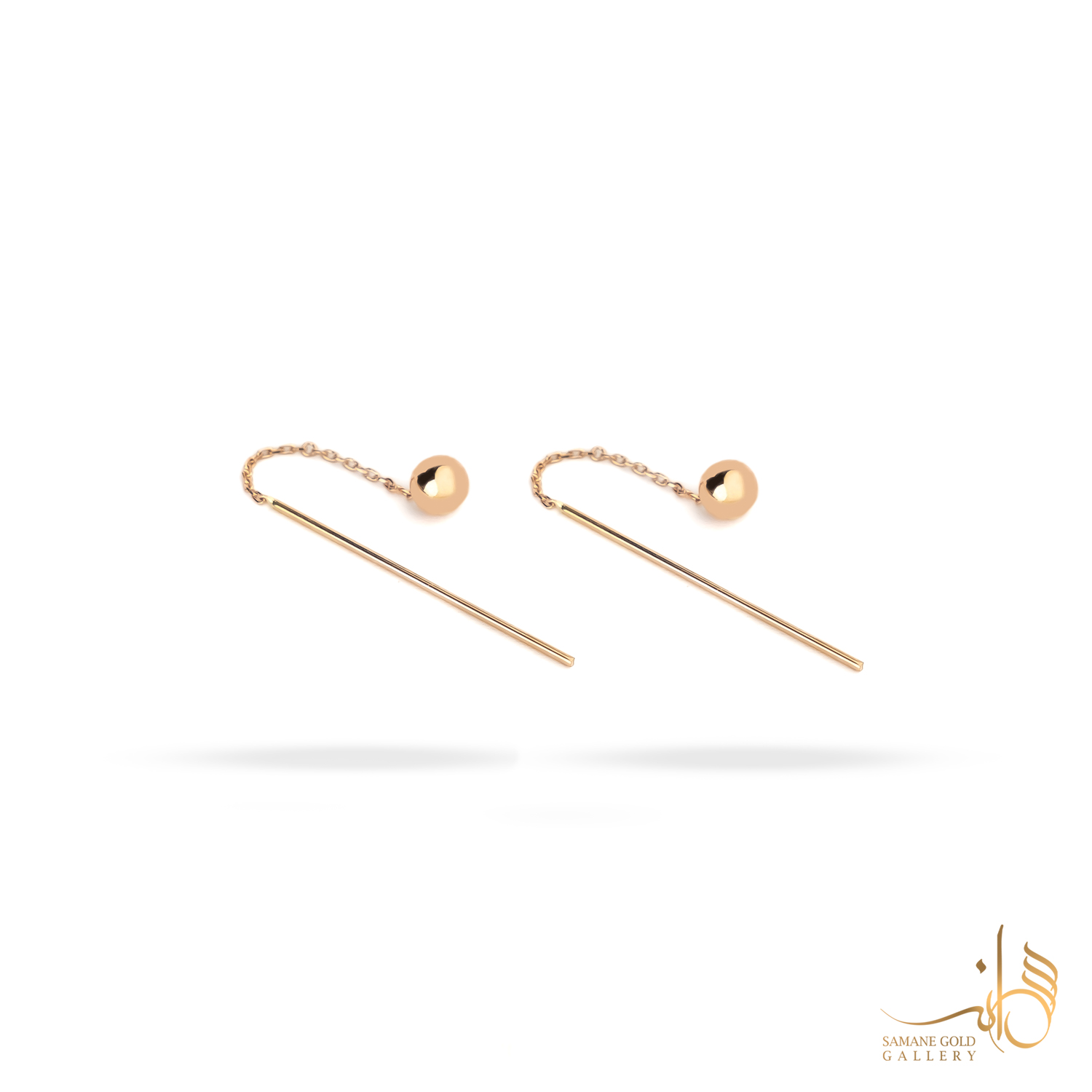 گوشواره طلا بخیه‌ای گوی