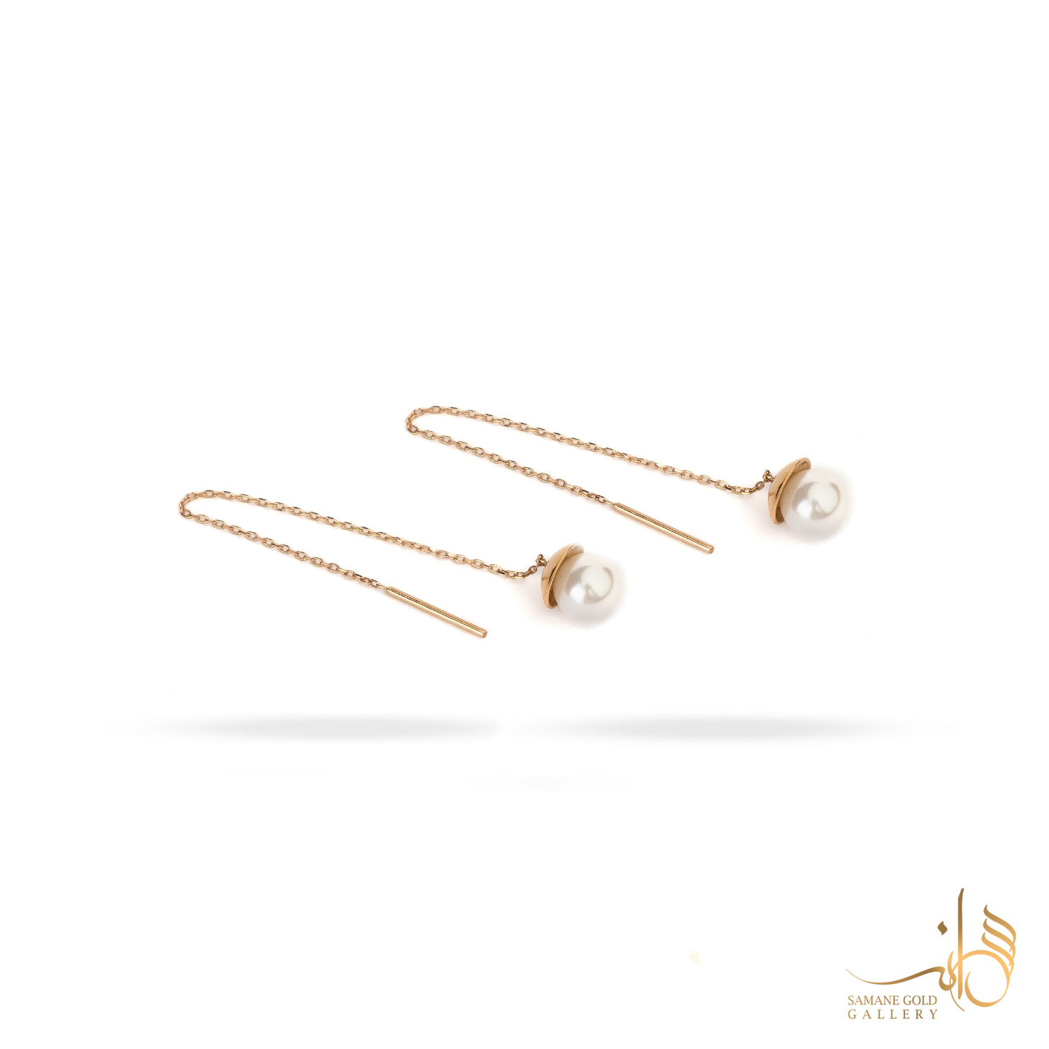 گوشواره طلا بخیه‌ای مروارید