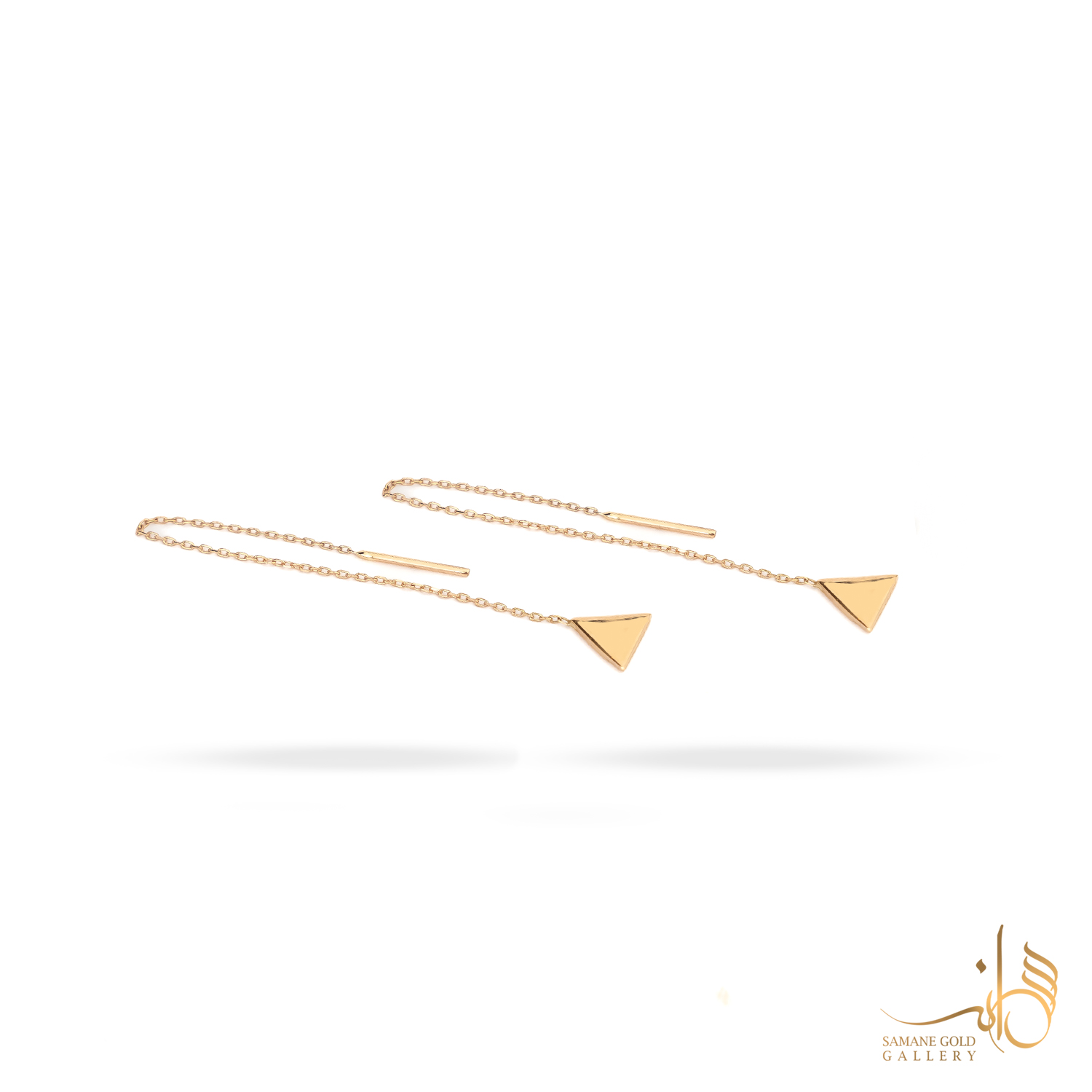 گوشواره طلا بخیه‌ای مثلث