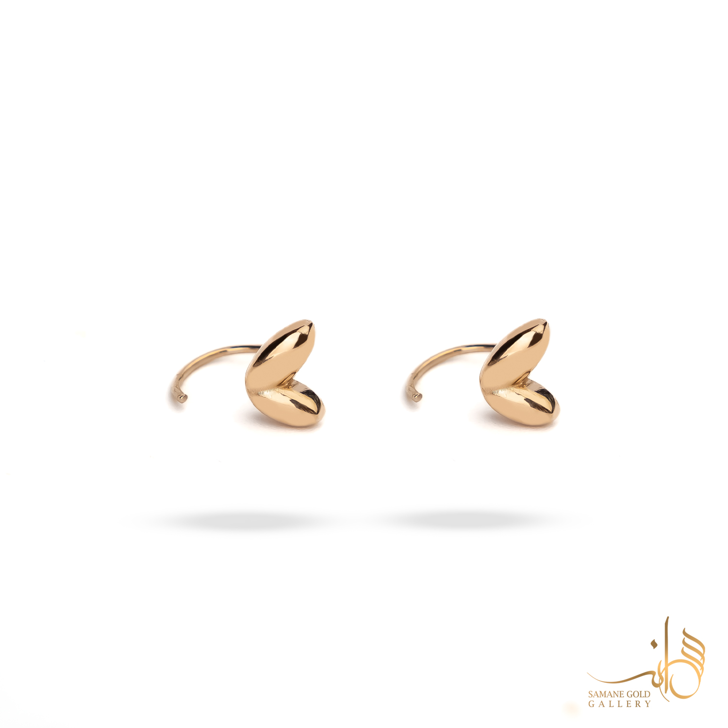 گوشواره طلا قلب فانتزی مینیمال