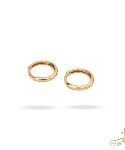 گوشواره طلا حلقه‌ای دامله ساده