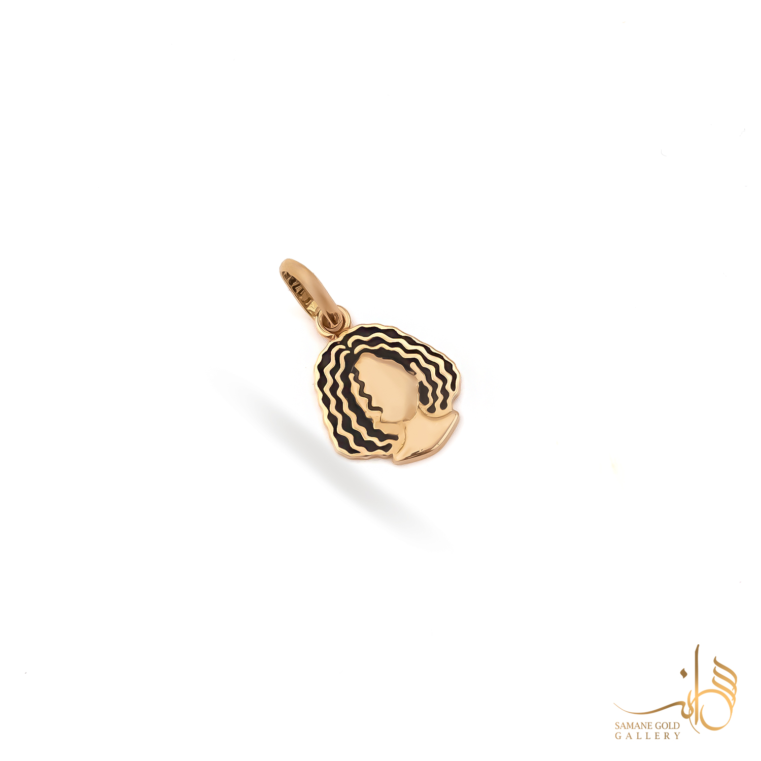 آویز طلا دختر مو فرفری