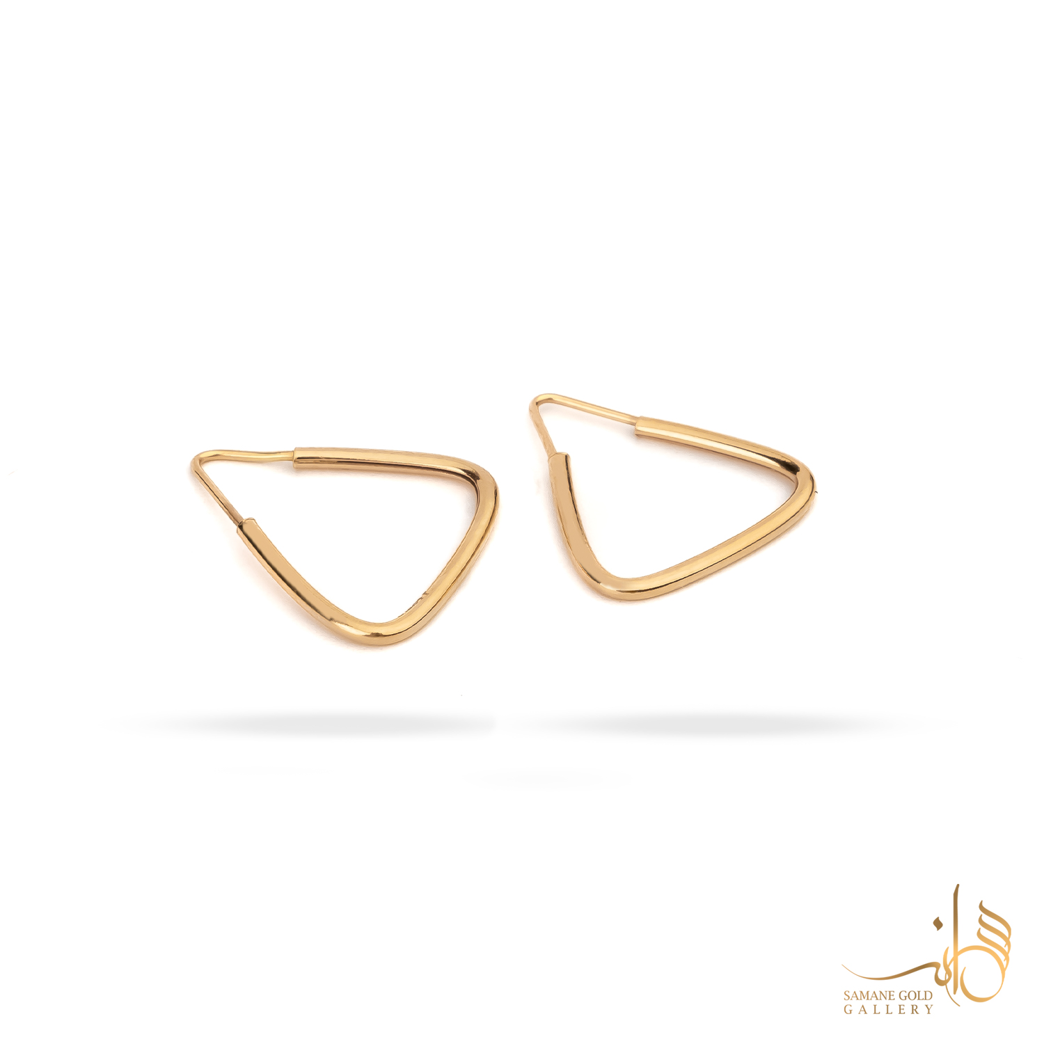 گوشواره طلا مفتولی مثلث کوچک