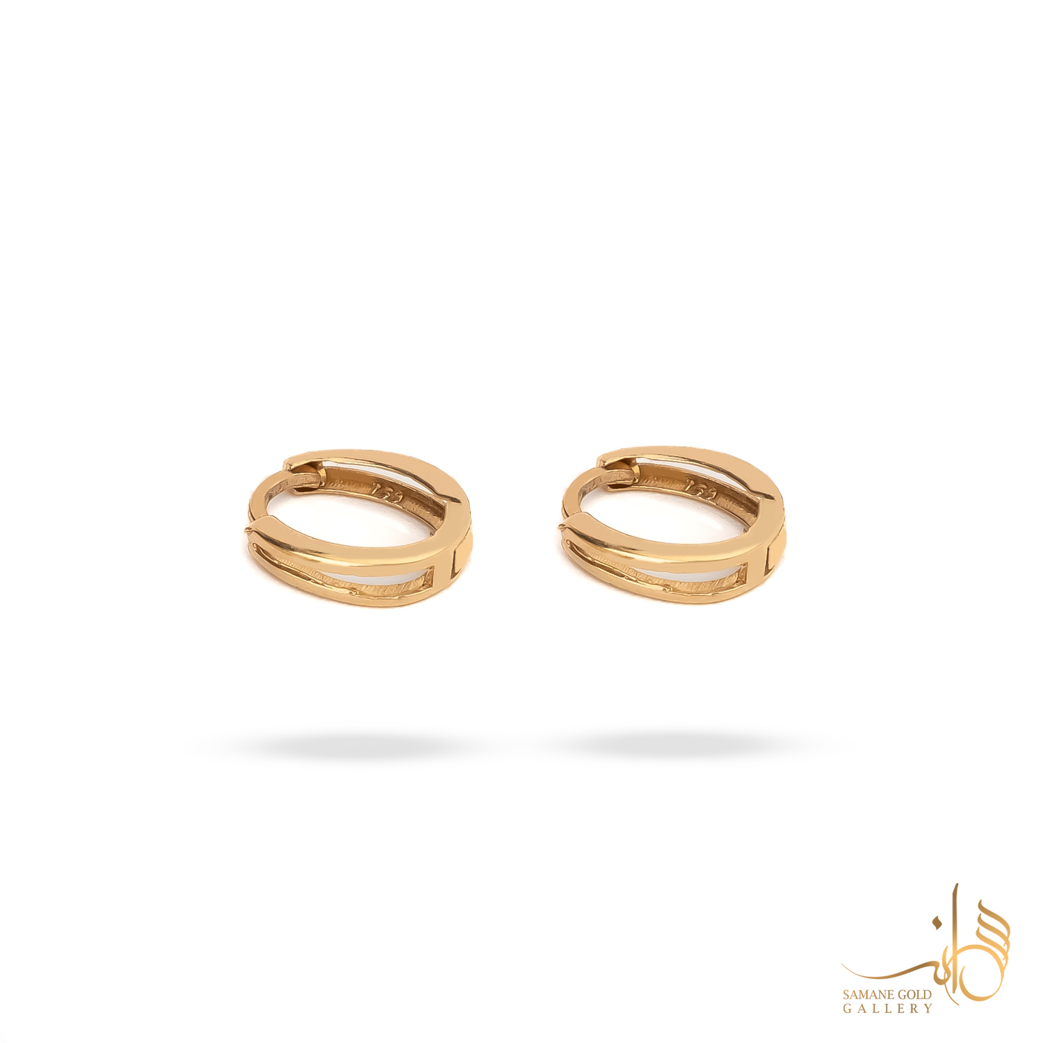 گوشواره طلا حلقه‌ای بیضی دورج