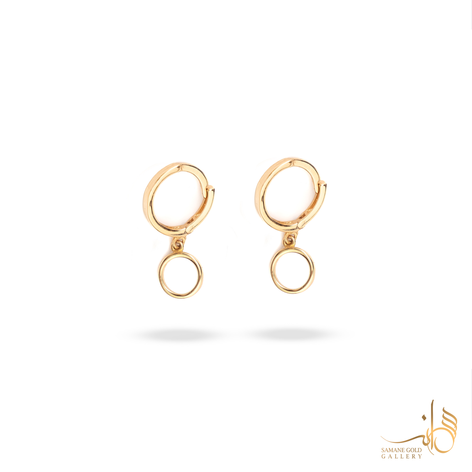 گوشواره طلا روکو دایره ساده