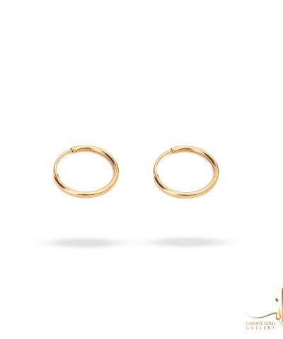 گوشواره طلا حلقه‌ای مفتولی ساده
