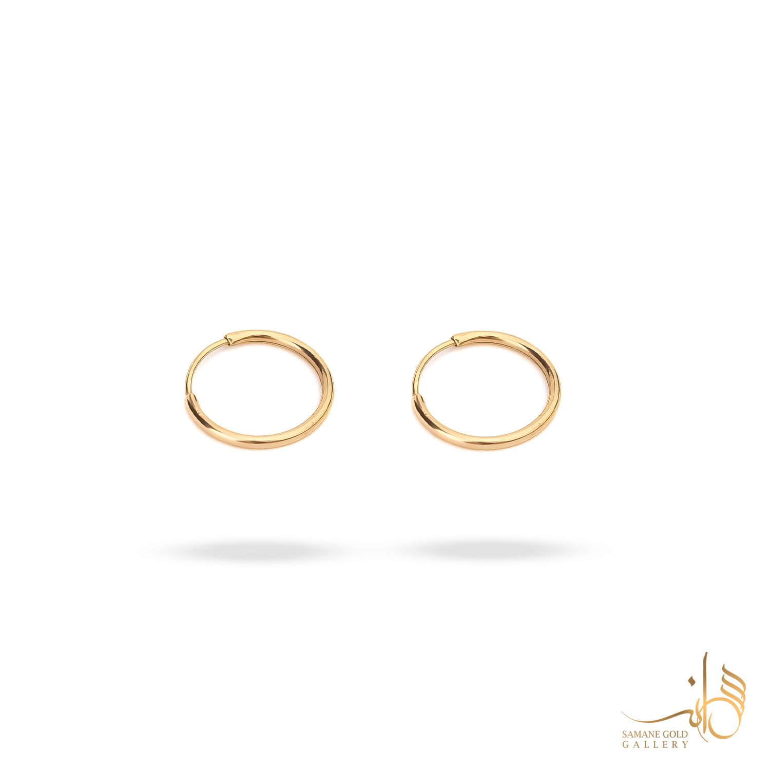 گوشواره طلا حلقه‌ای مفتولی ساده