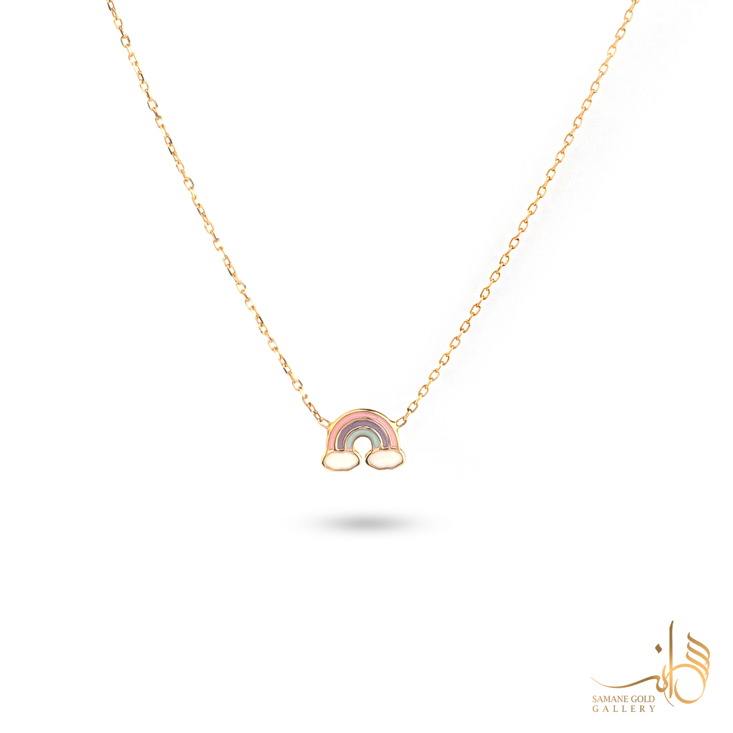 گردنبند طلا رنگین‌کمان کوچک
