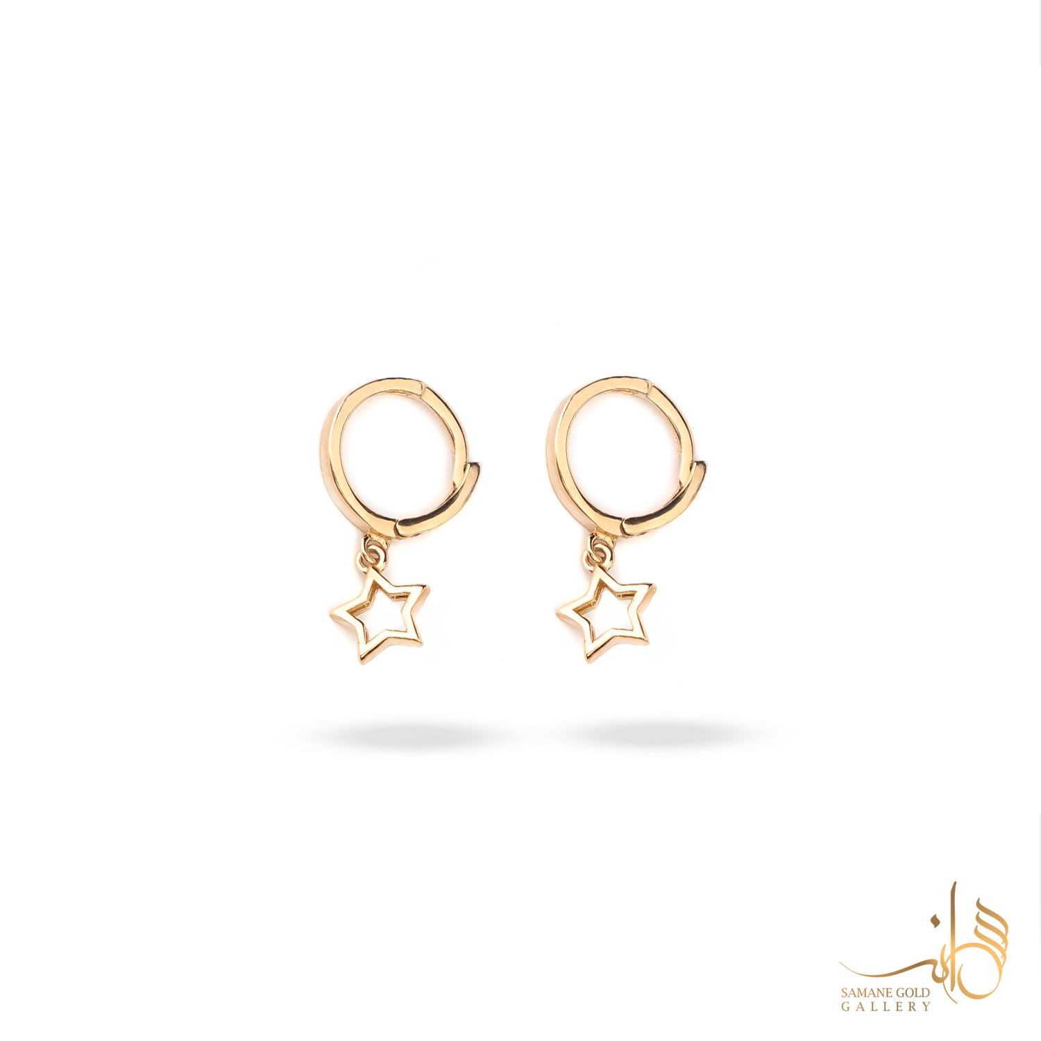 گوشواره طلا روکو ستاره توخالی