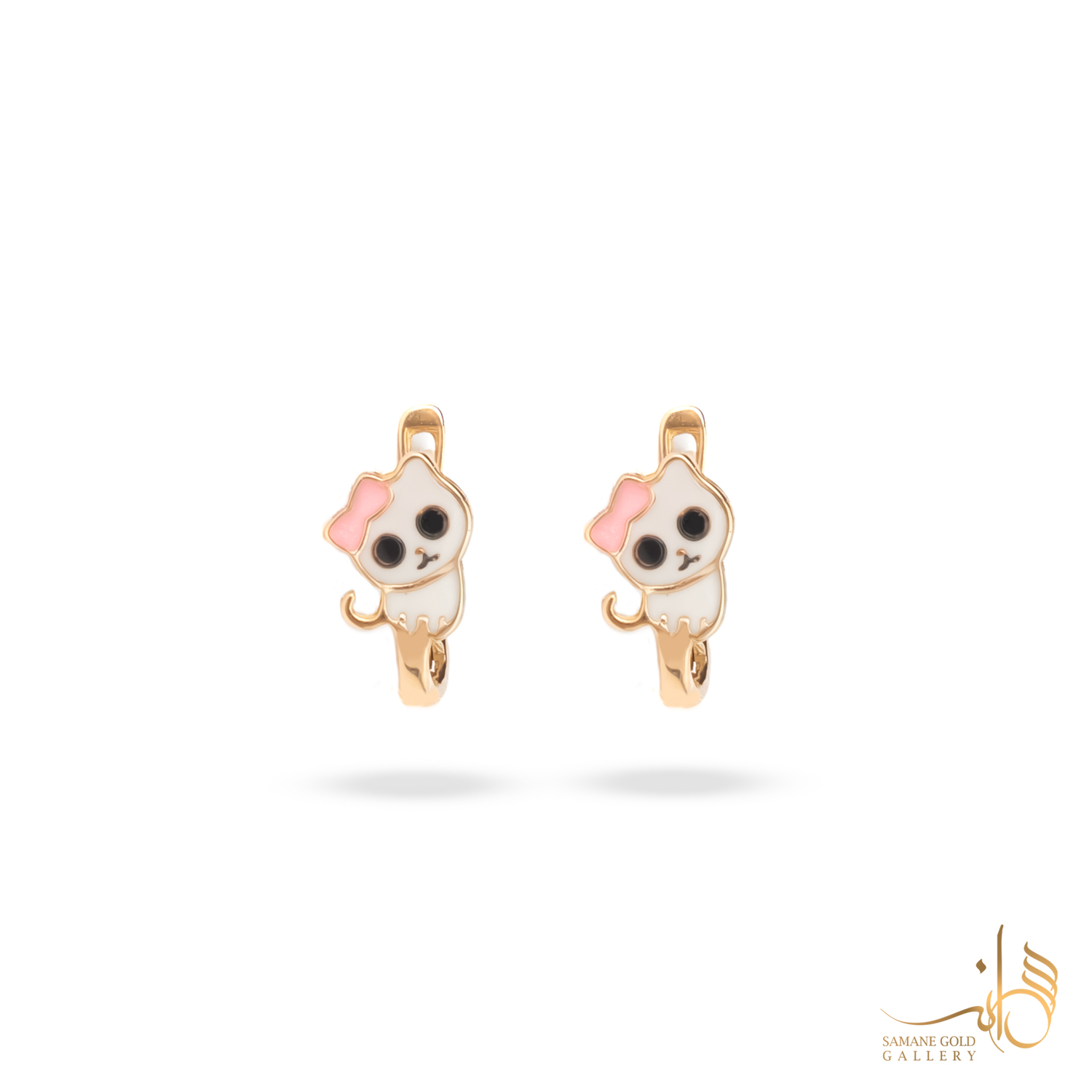 گوشواره طلا کلیپسی پیشی بچگانه