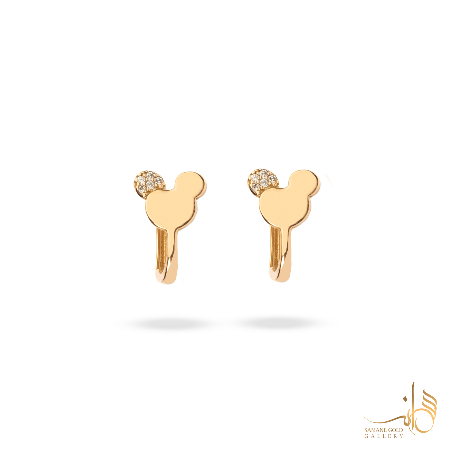 گوشواره طلا کلیپسی میکی موس