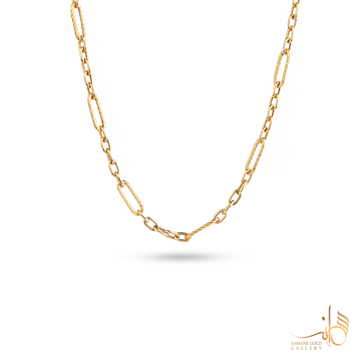 زنجیر طلا هرمس بافت‌دار