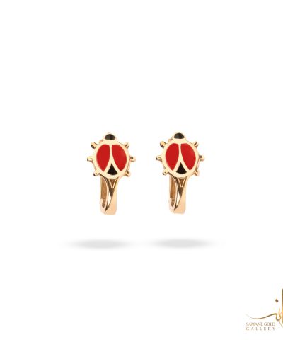 گوشواره طلا کلیپسی کفش‎‌دوزک بچگانه