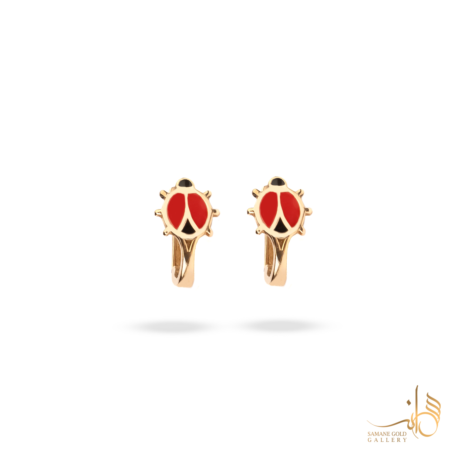 گوشواره طلا کلیپسی کفش‎‌دوزک بچگانه