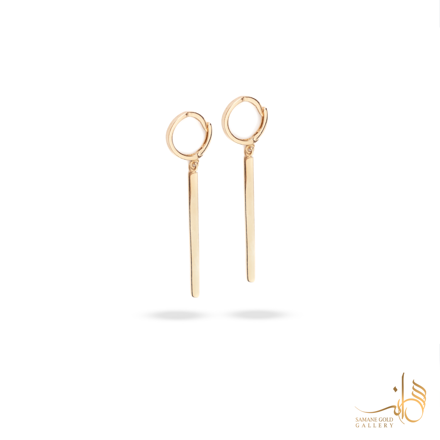 گوشواره طلا روکو خط مینیمال