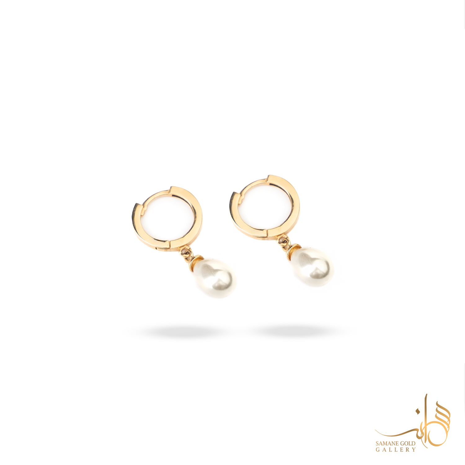 گوشواره طلا روکو مروارید اشکی