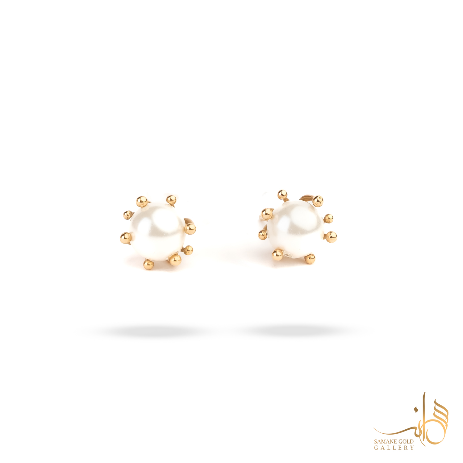 گوشواره طلا میخی مروارید درشت