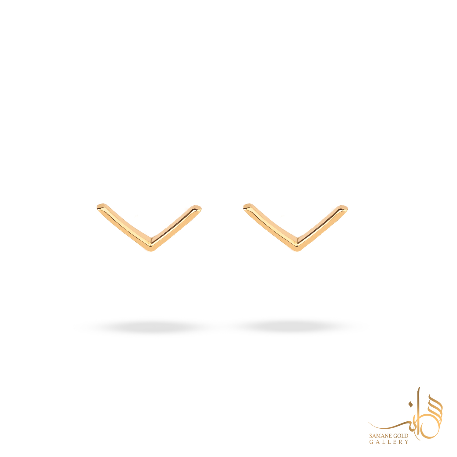 گوشواره طلا میخی مثلث میله‌ای