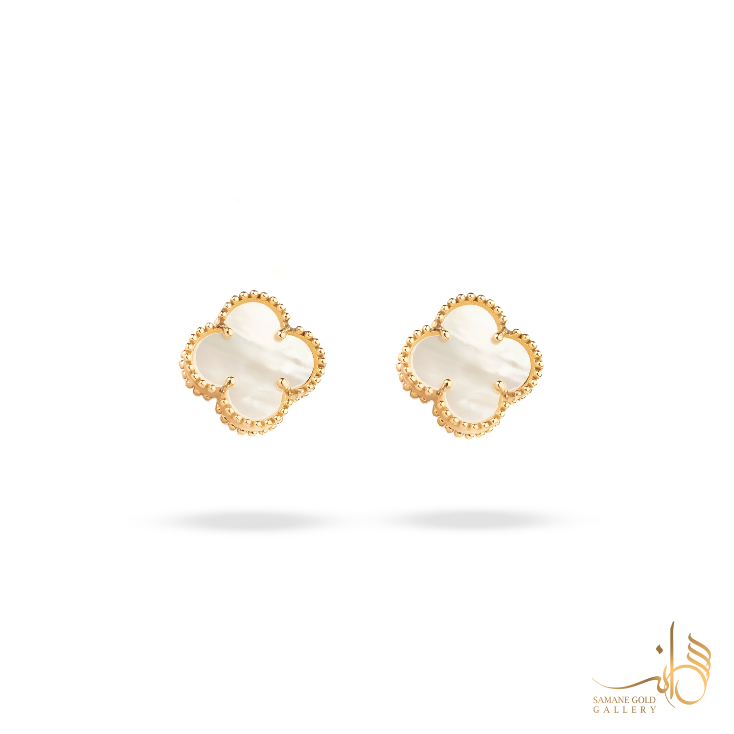 گوشواره طلا ونکلیف سفید