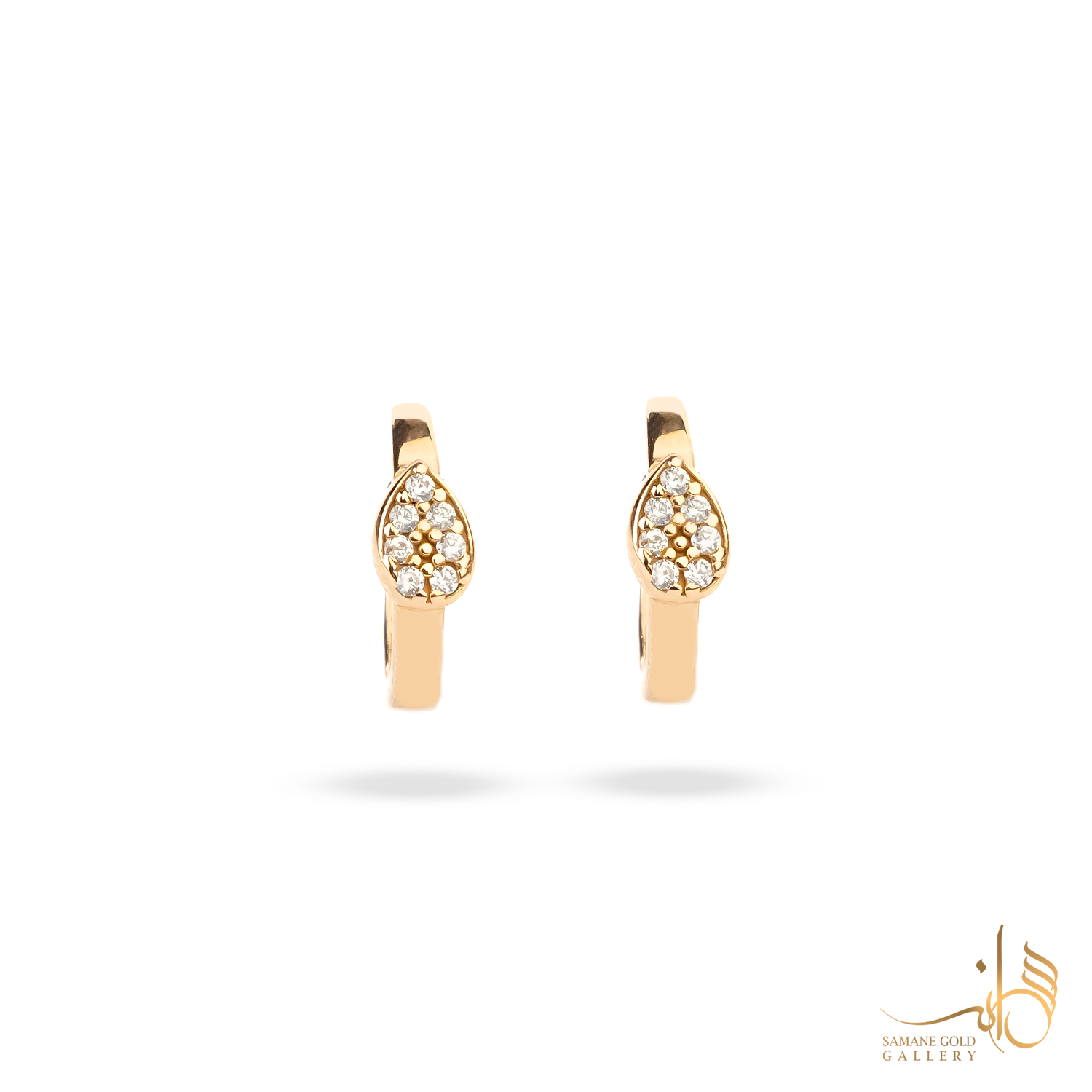 گوشواره طلا روکو اشک نگین‌دار