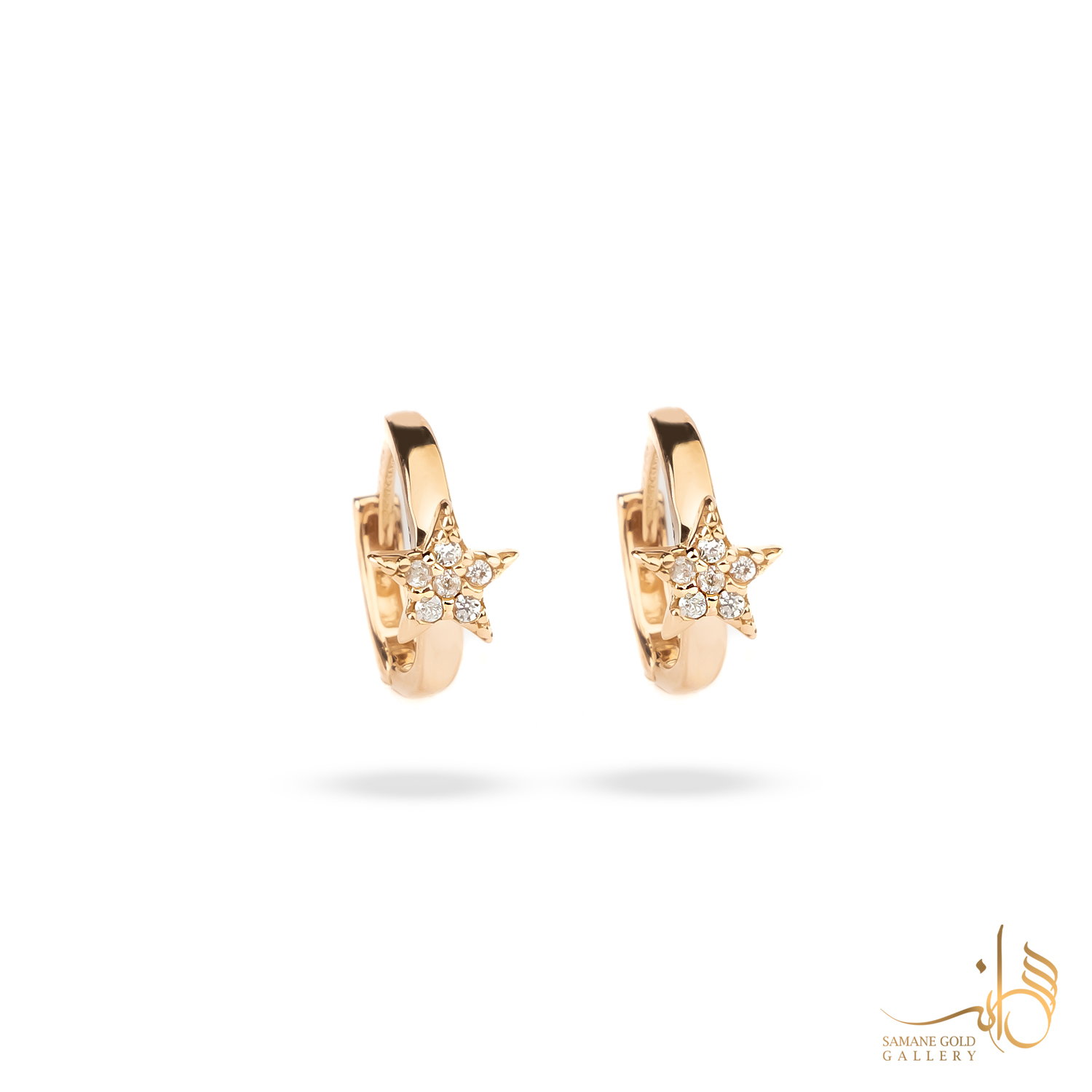 گوشواره طلا روکو ستاره نگین‌دار