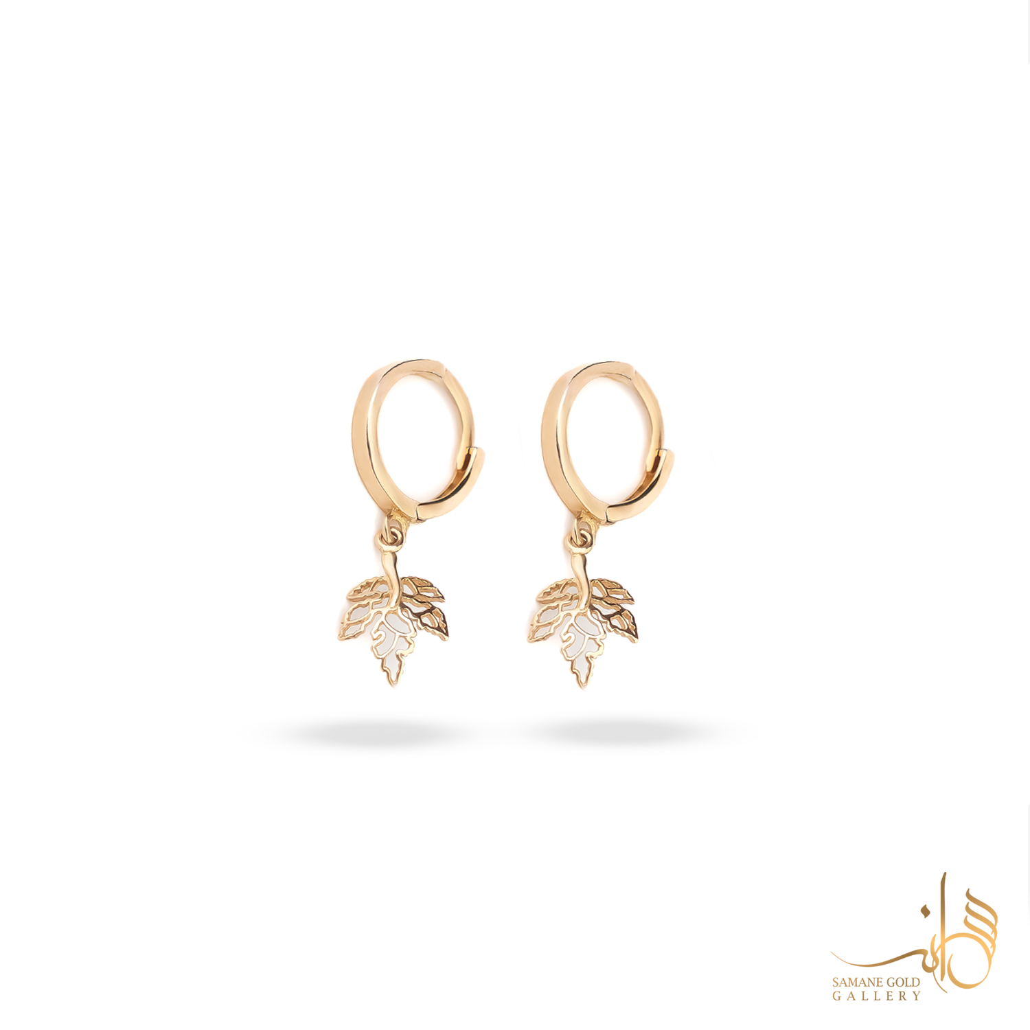 گوشواره طلا روکو برگ افرا