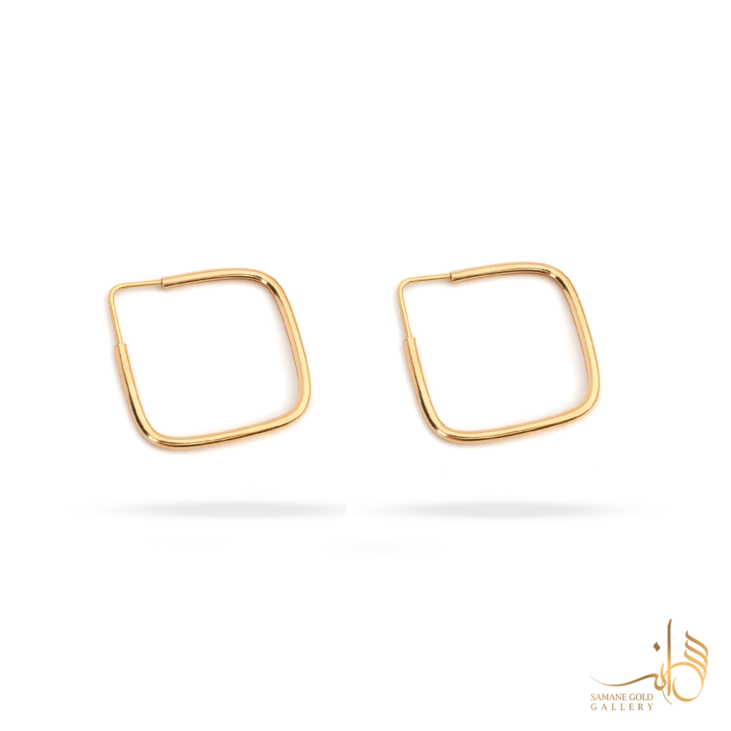 گوشواره طلا مفتولی لوزی ساده