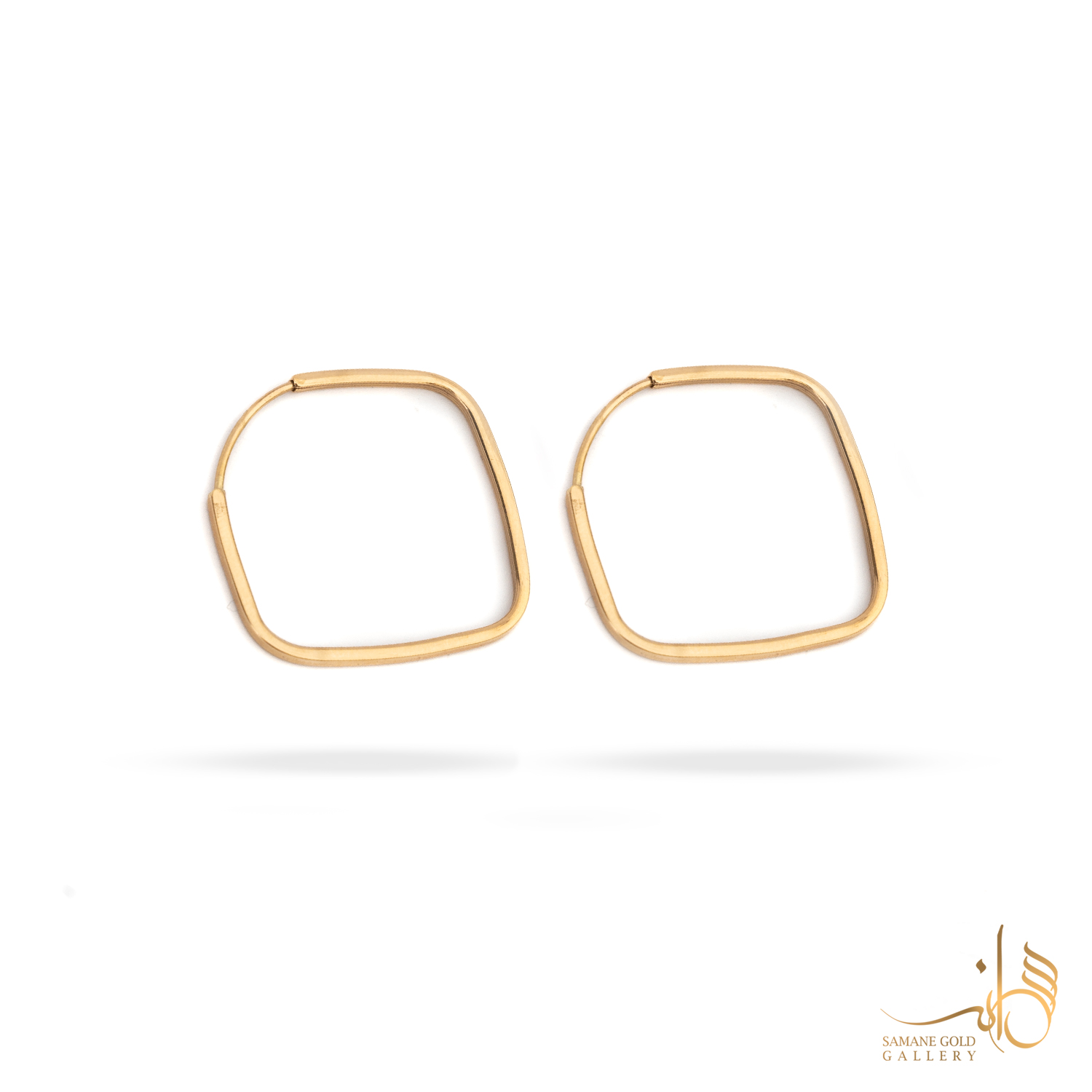 گوشواره طلا مفتولی لوزی بزرگ