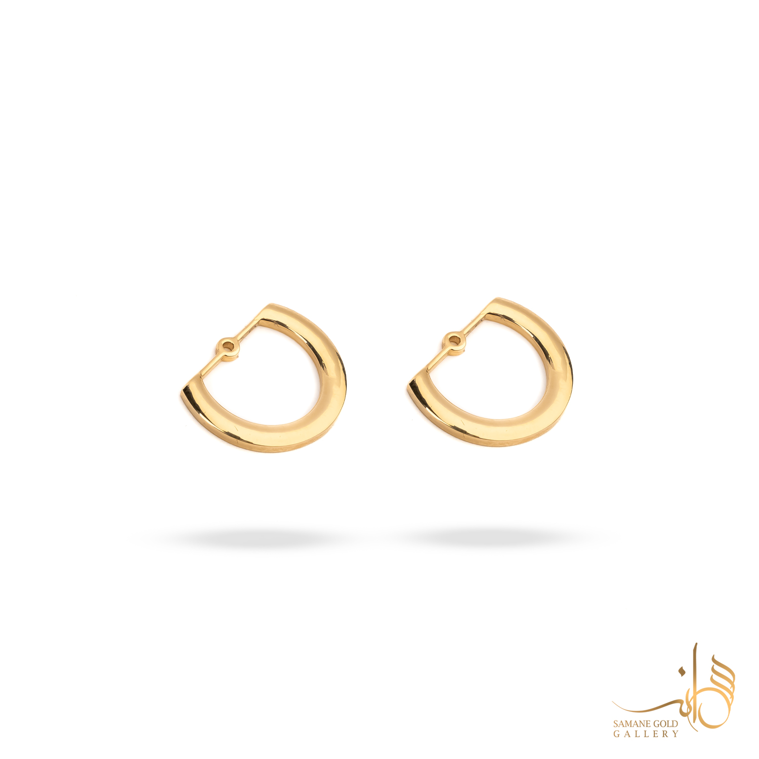 گوشواره طلا نیم حلقه اتصال