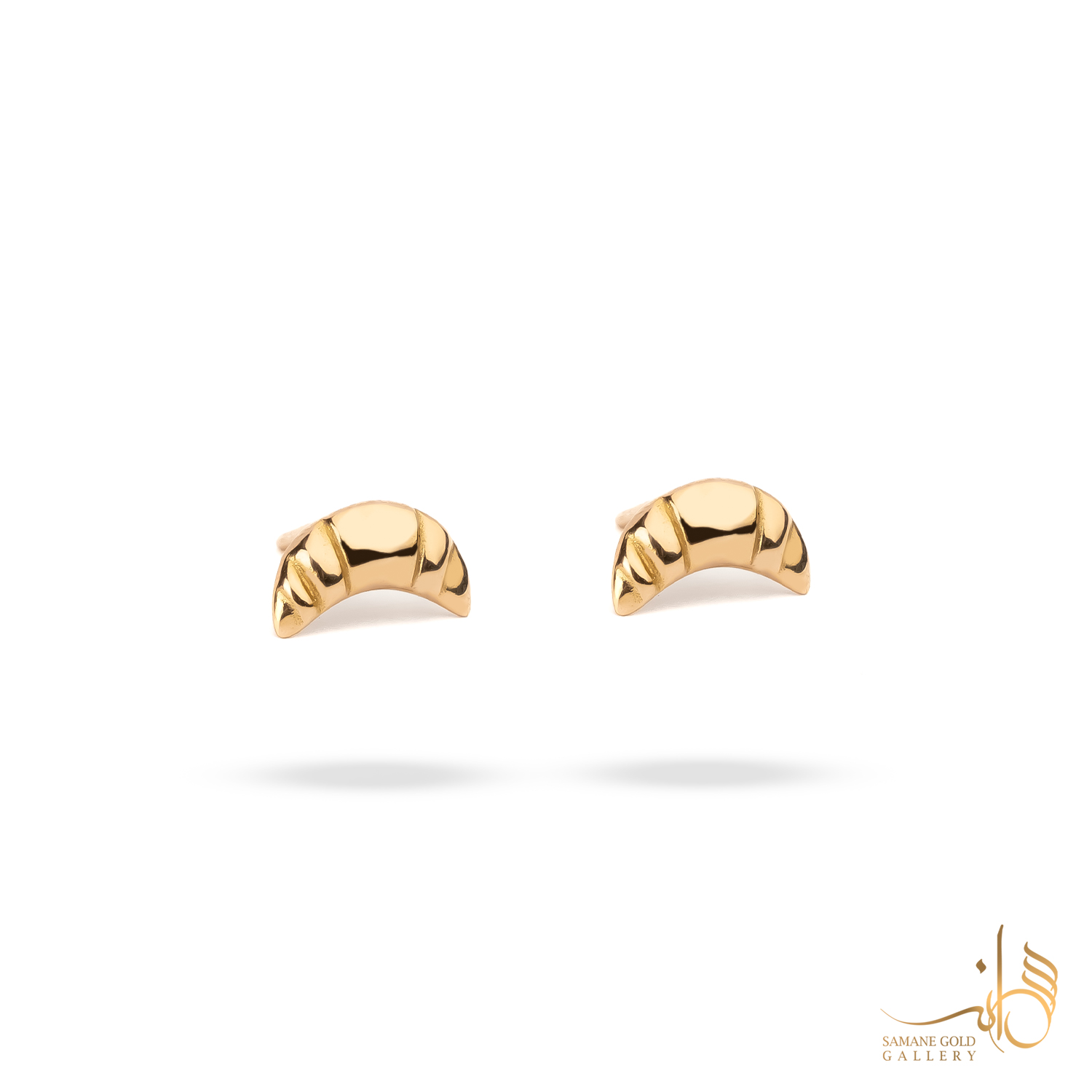 گوشواره طلا میخی کروسان شیک