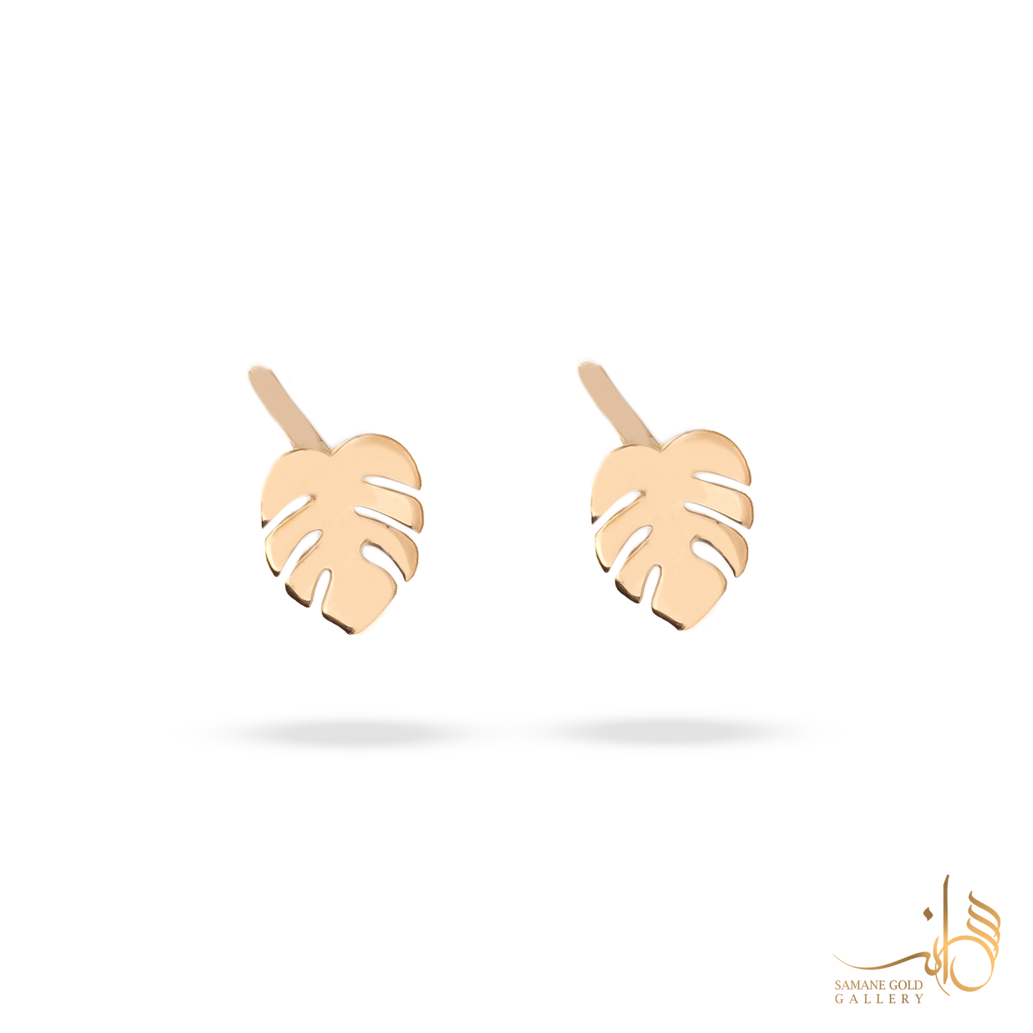 گوشواره طلا میخی برگ انجیری