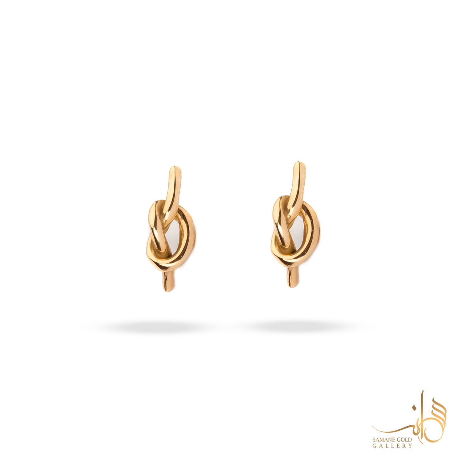 گوشواره طلا میخی گره