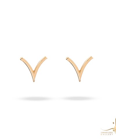 گوشواره طلا میخی v دلبری