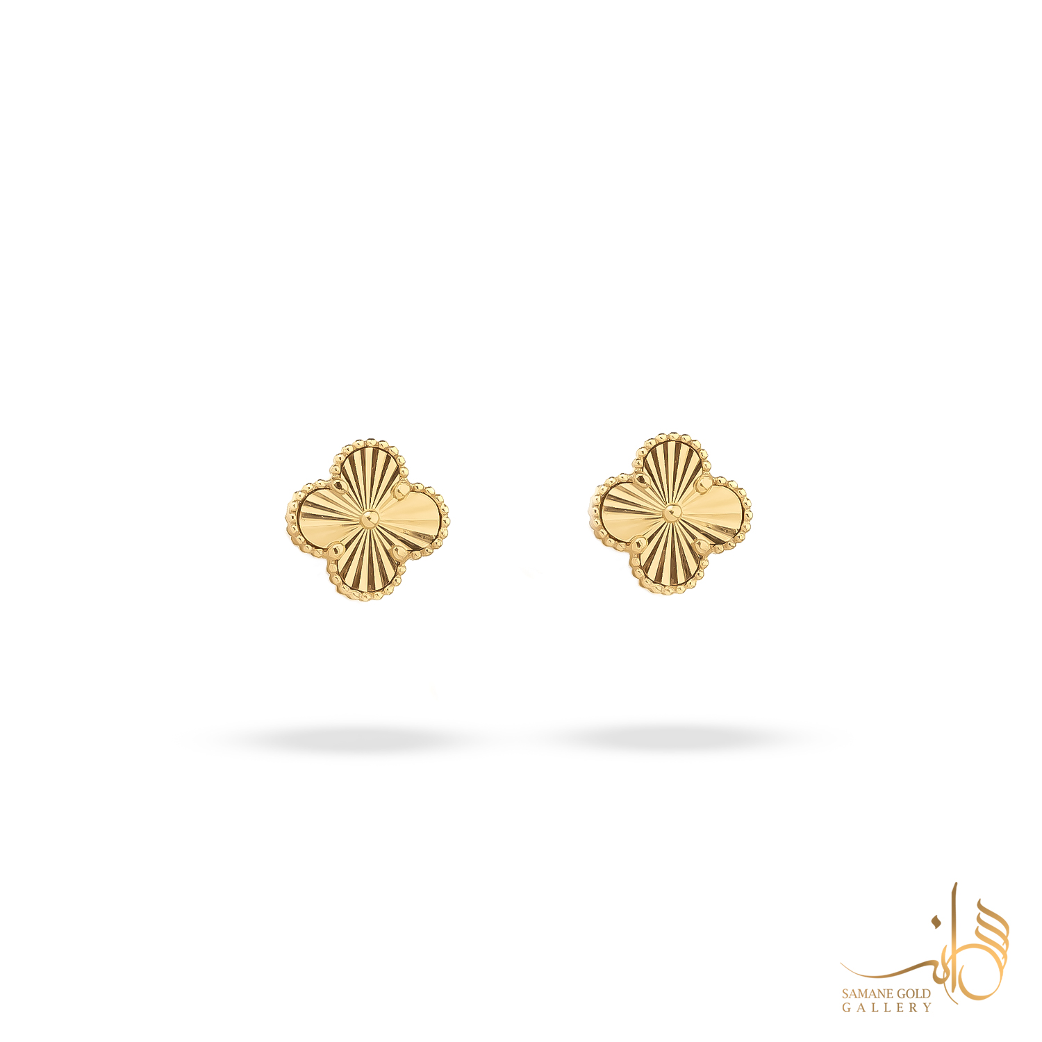 گوشواره طلا میخی ونکلیف تراش‌دار لوکس