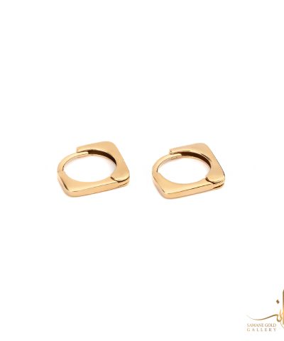گوشواره طلا مربع ساده