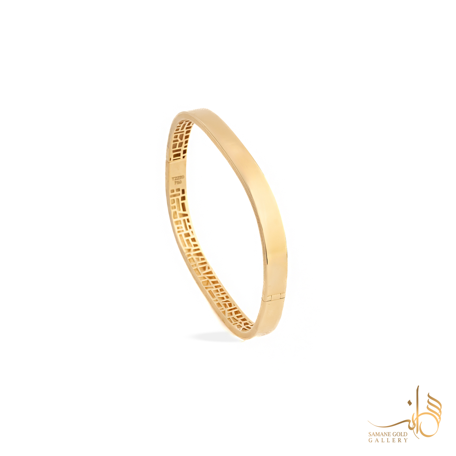 بنگل طلا مربع آینه ای