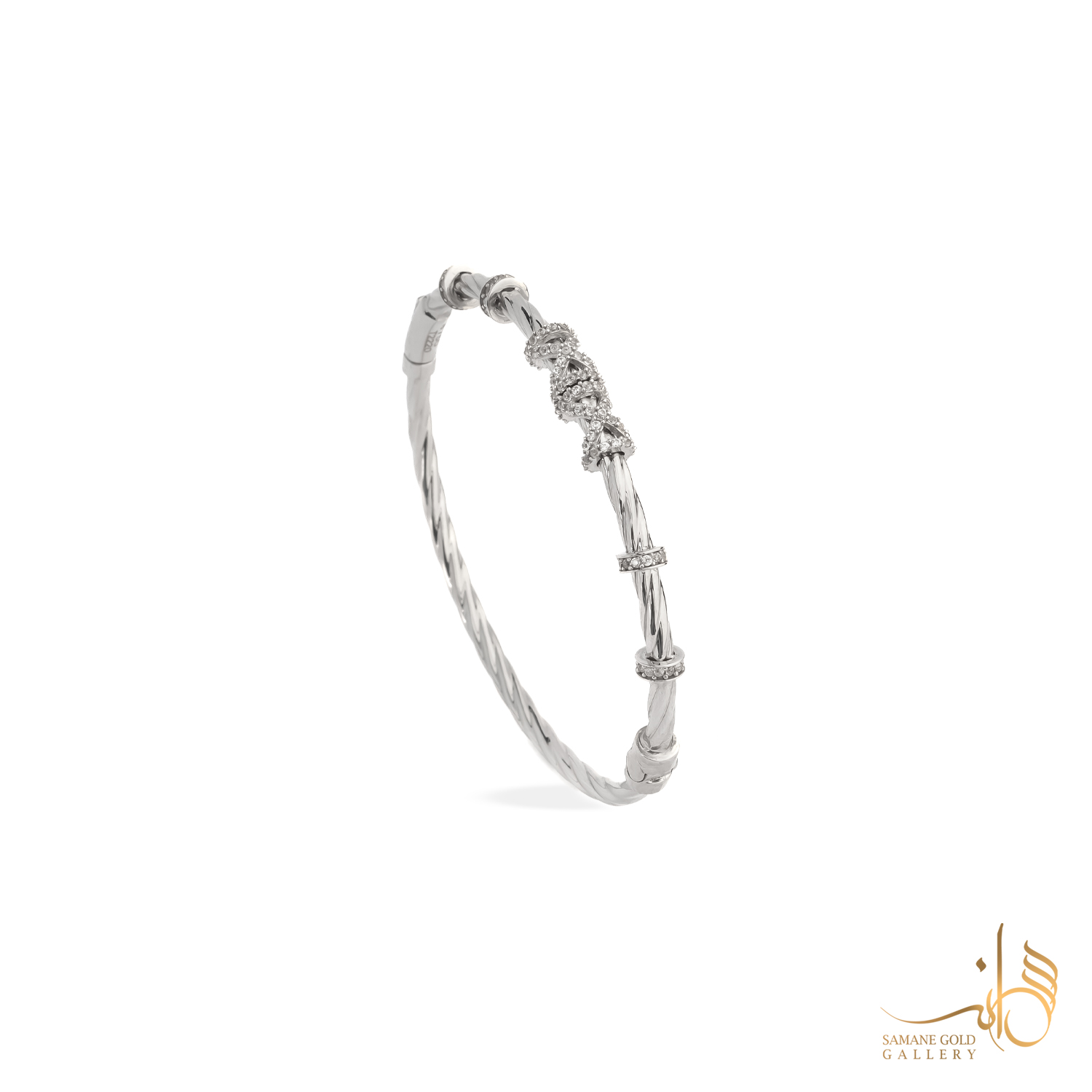 بنگل طلا سفید دلوین