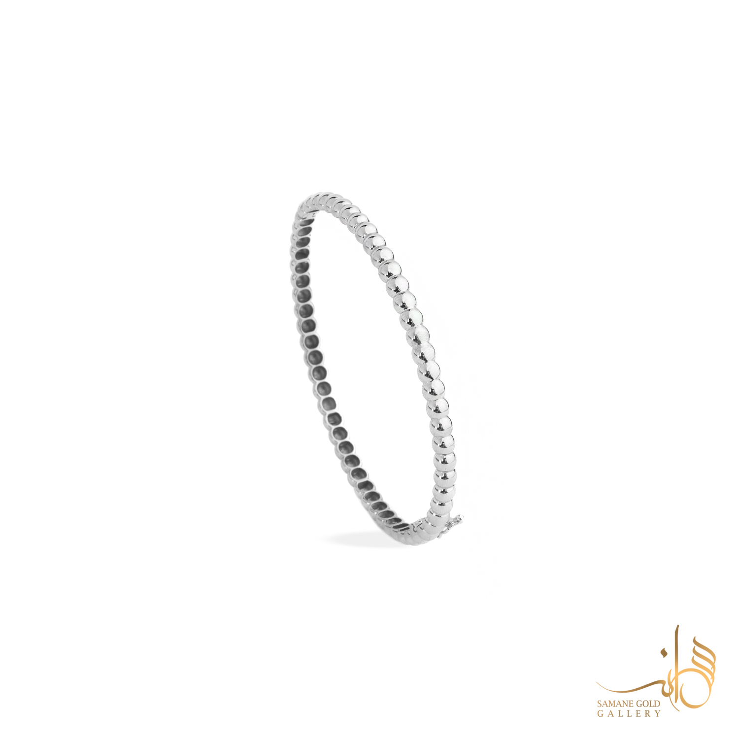 بنگل طلا سفید گوی