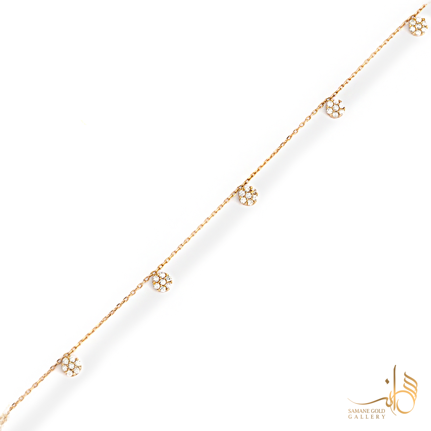 دستبند طلا فلاور پنج‌تایی