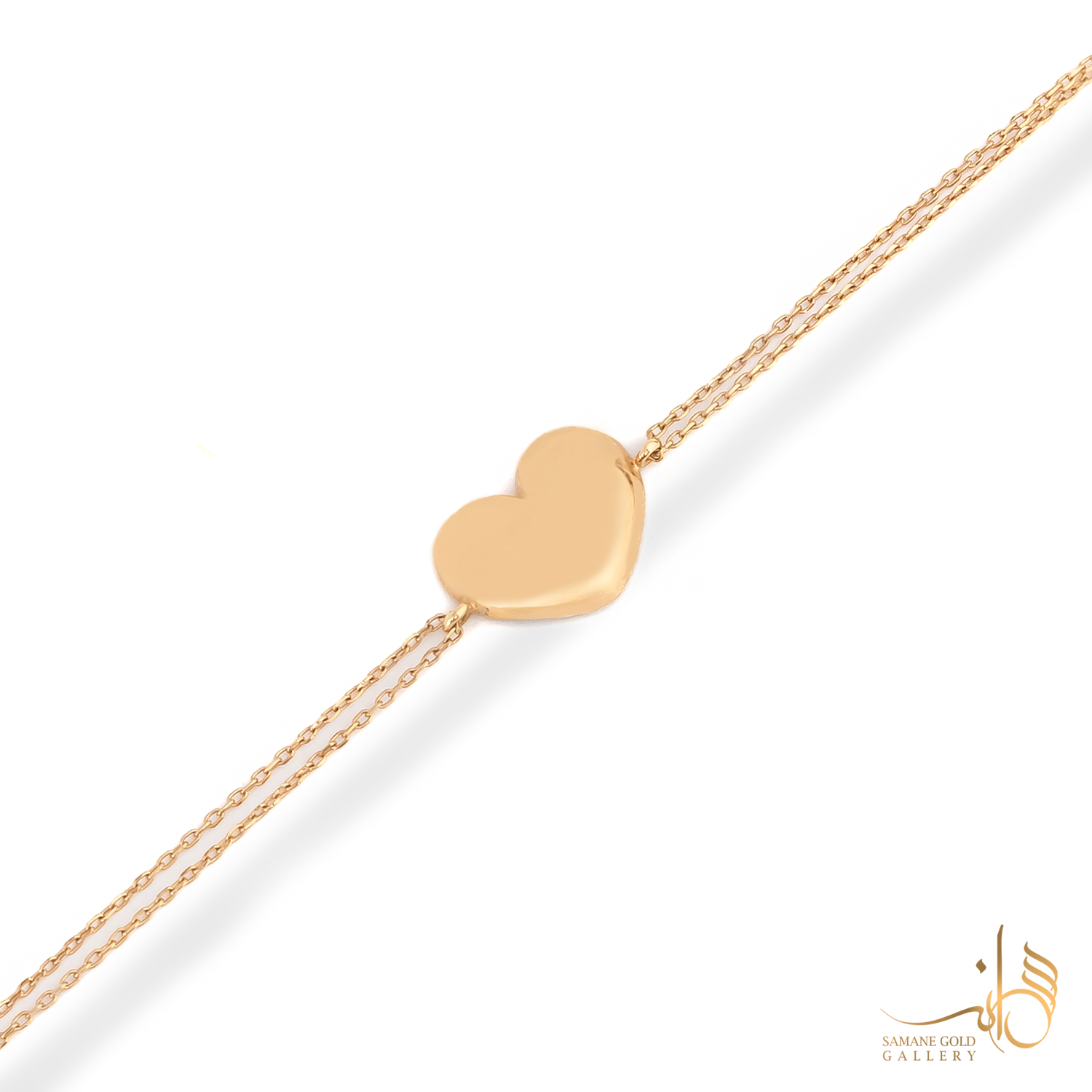 دستبند طلا قلب تپل