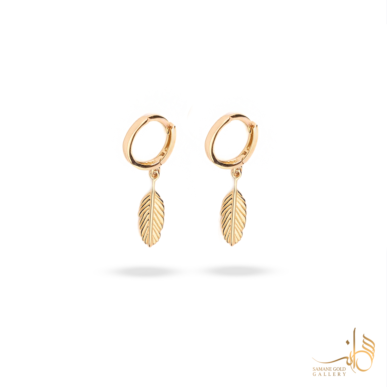 گوشواره طلا روکو پر کوچک