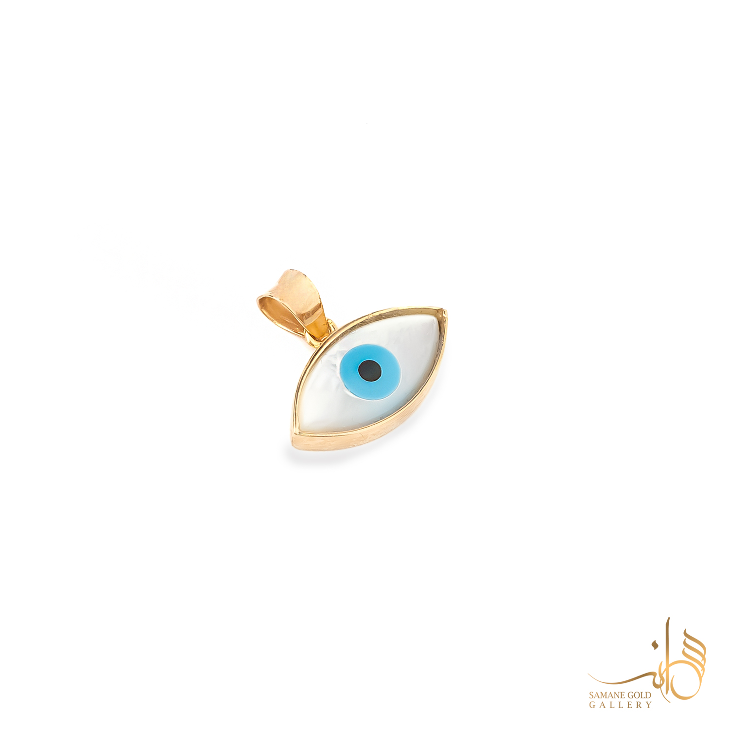 آویز طلا چشم مارکیز ساده