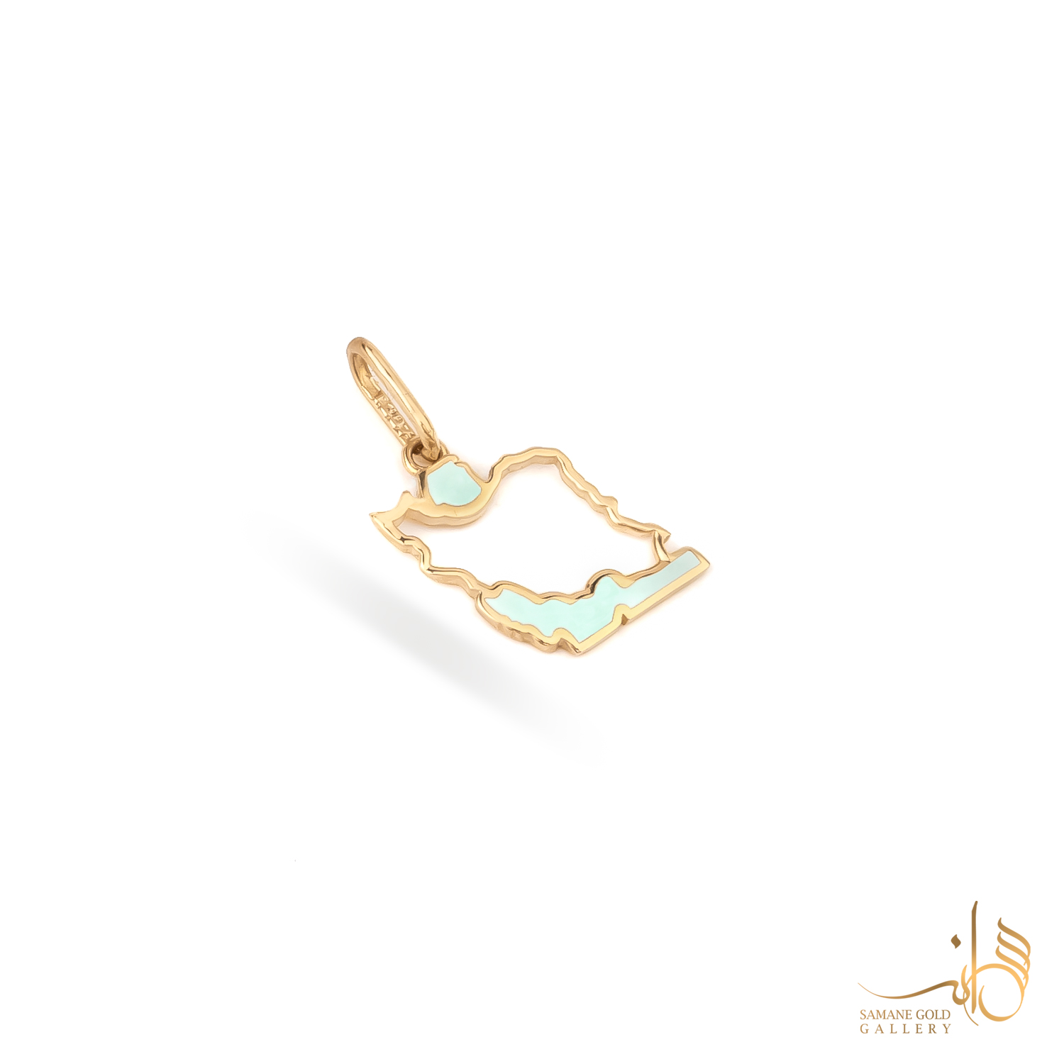 آویز طلا نقشه ایران کوچک