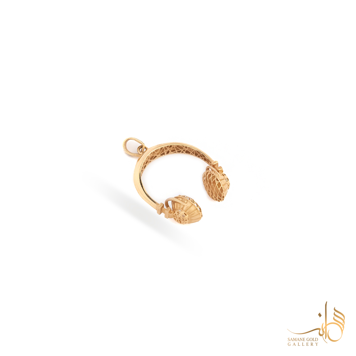 آویز طلا هدفون مات