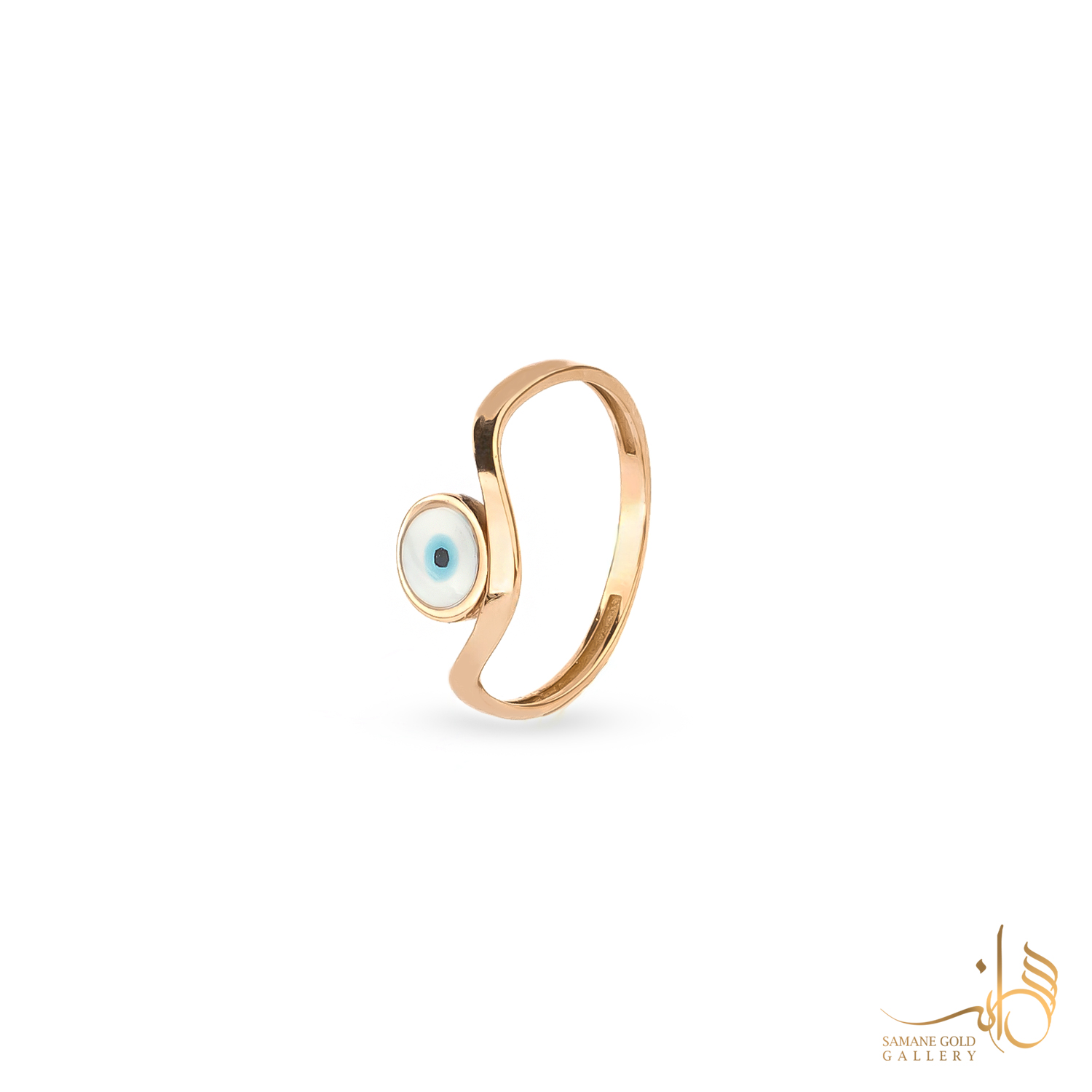 انگشتر طلا موج چشم‌نظر