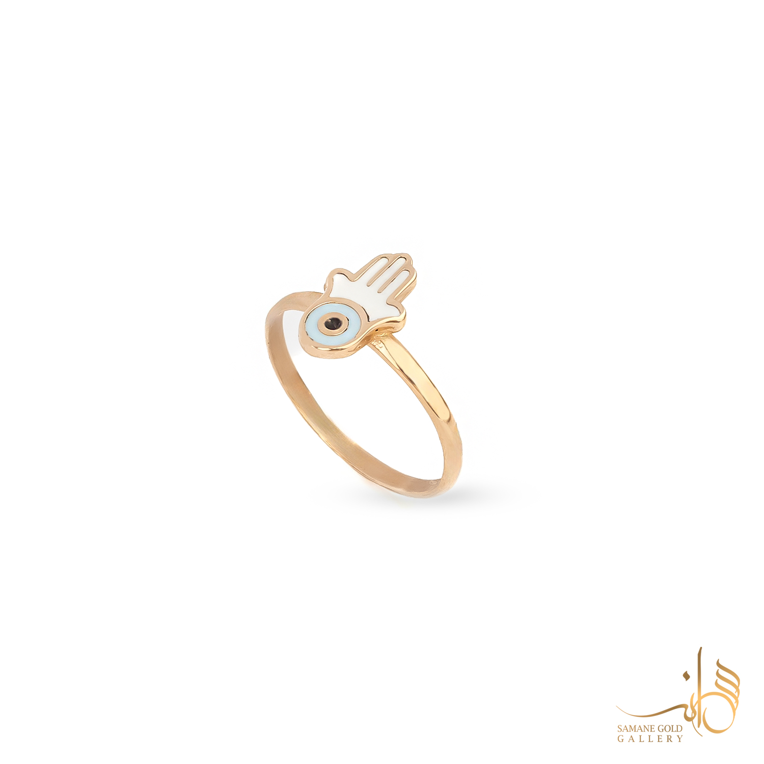 انگشتر طلا دست همسا مینا کاری