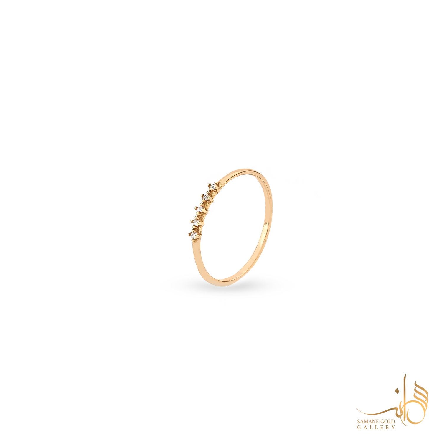 انگشتر طلا پنج نگینه