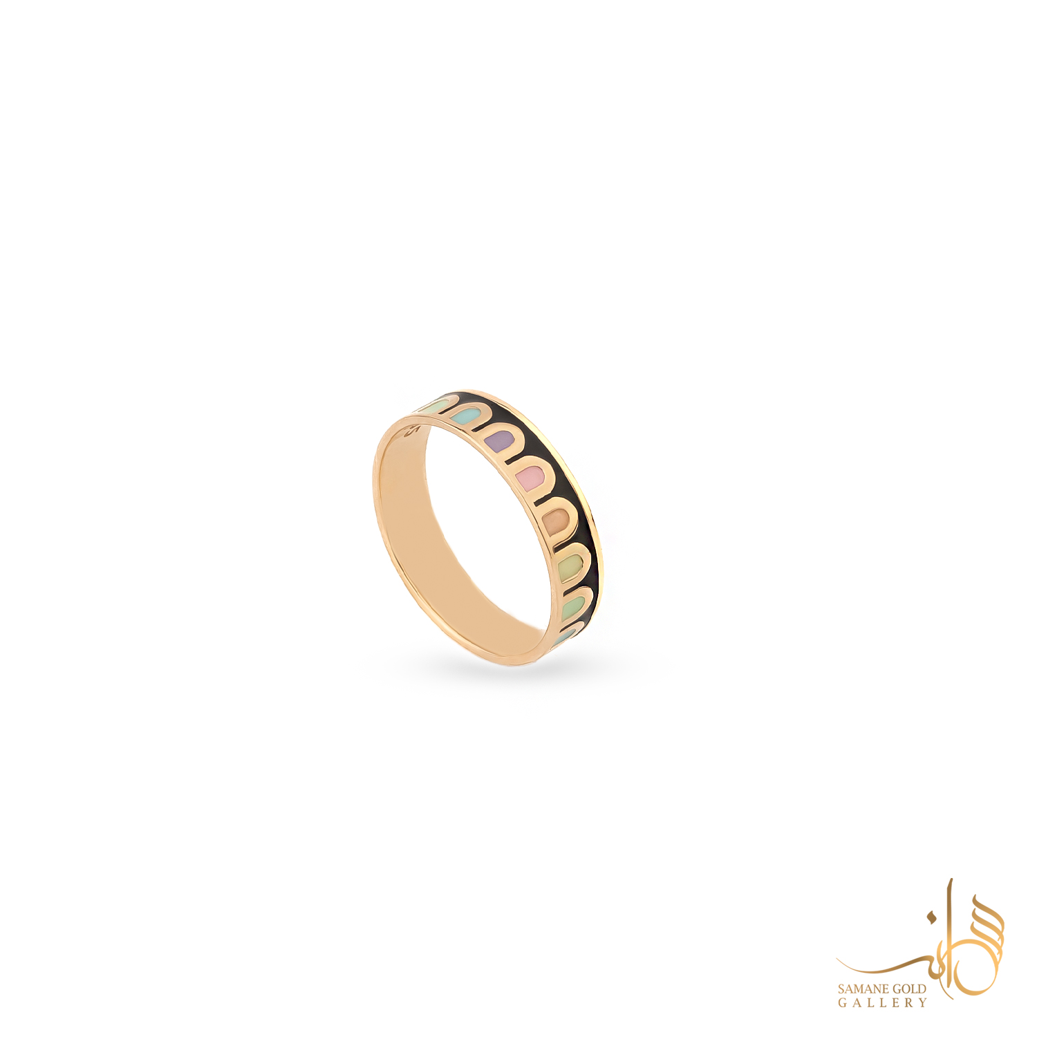 گوشواره طلا اروسی مینا مشکی