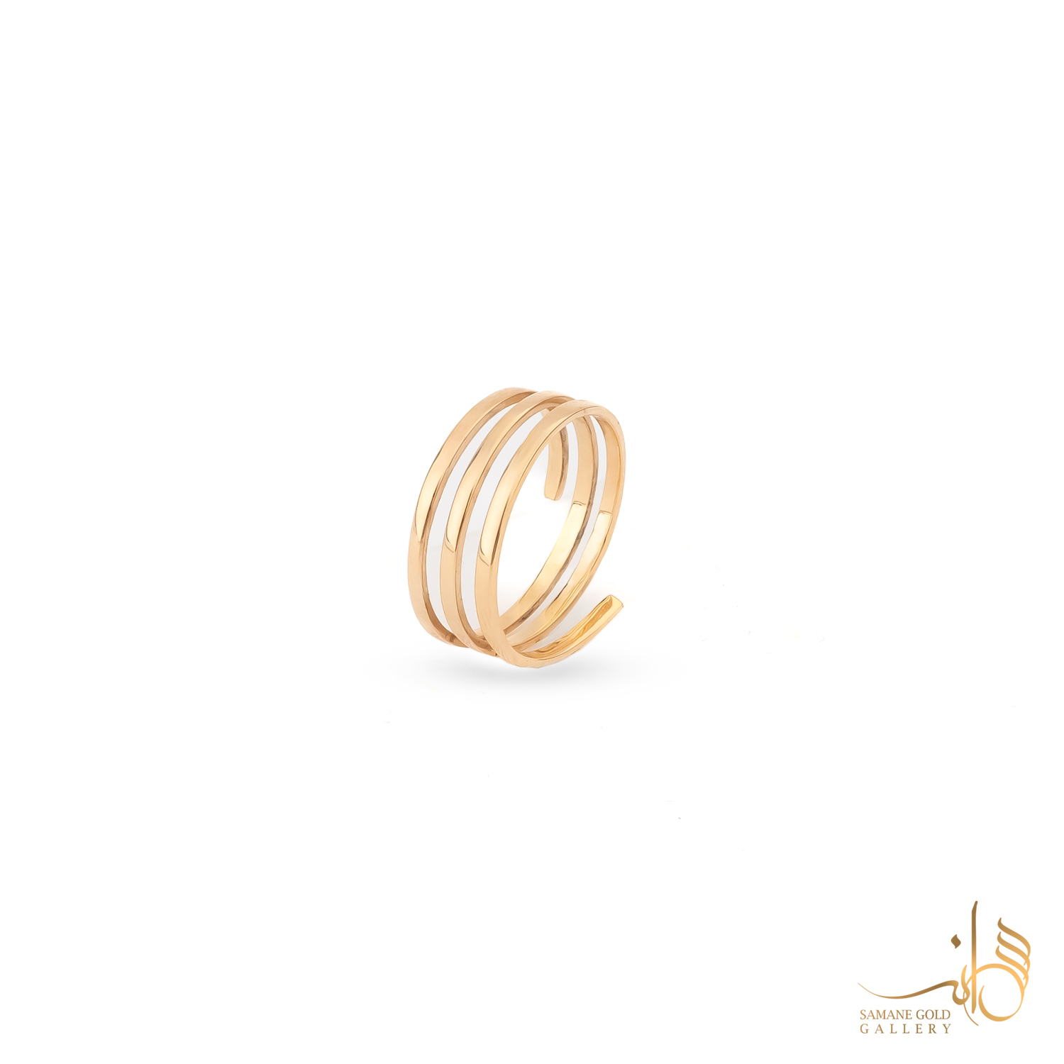 رینگ طلا فنری باریک مدرن